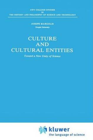 Cover of Culture and Cultural Entities