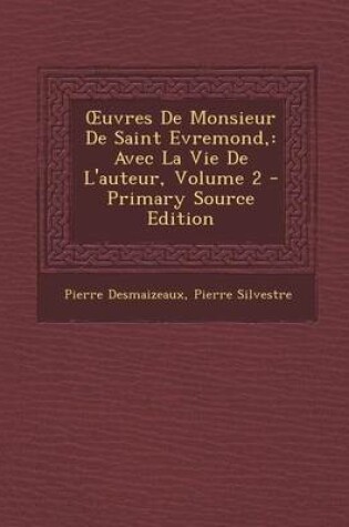 Cover of Uvres de Monsieur de Saint Evremond,