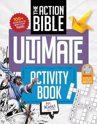 Book cover for The Action Bible Ultimate Activity Book for Kids