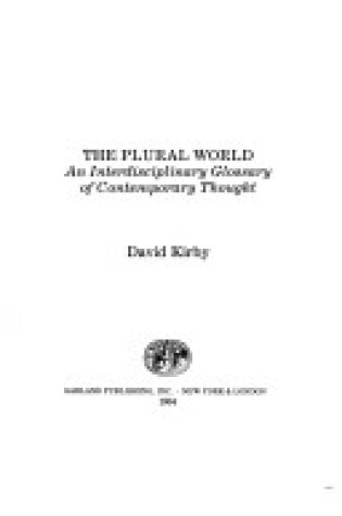 Cover of Plural World Glossary