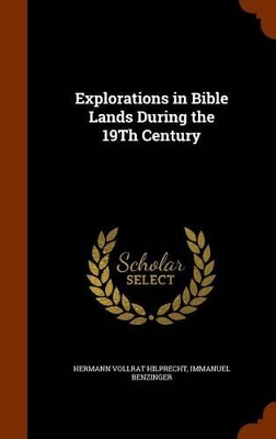 Book cover for Explorations in Bible Lands During the 19th Century