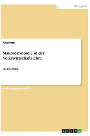 Cover of Makroökonomie in der Volkswirtschaftslehre