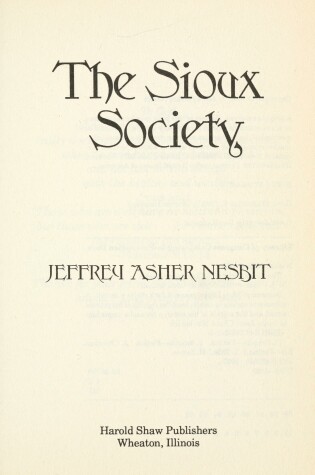 Cover of The Sioux Society