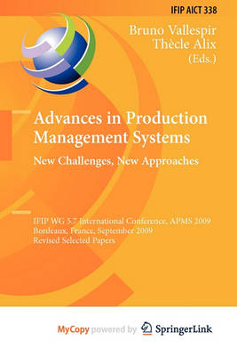 Book cover for Advances in Production Management Systems