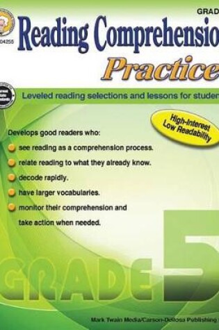 Cover of Reading Comprehension Practice, Grade 5