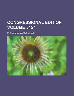 Book cover for Congressional Edition Volume 5457