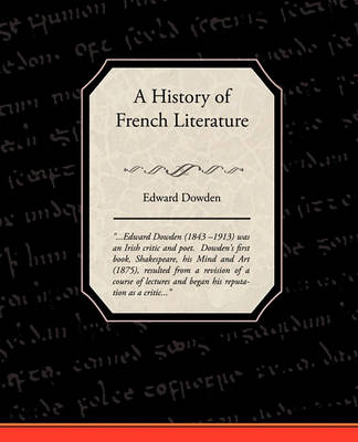 Book cover for A History of French Literature