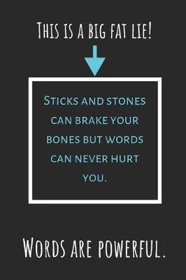 Book cover for This Is a Big Fat Lie! Sticks and Stones Can Break Your Bones But Words Will Never Hurt You