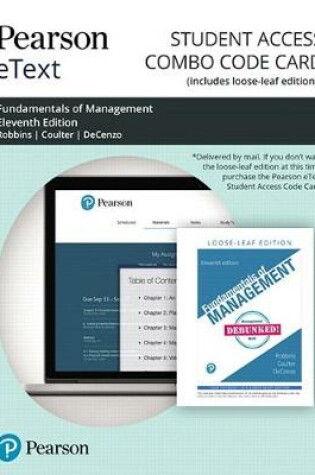 Cover of Pearson Etext for Survey of Fundamentals of Management -- Combo Access Card