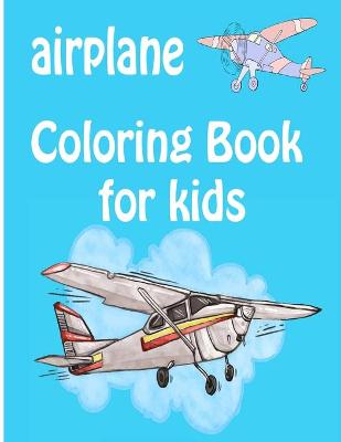 Book cover for airplane Coloring Book for kids