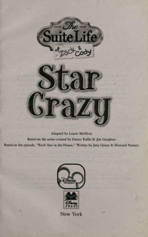 Cover of The Suite Life of Zack & Cody Star Crazy (Scholastic/Book Club Special Market Edition)