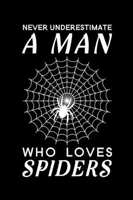 Book cover for Never Underestimate A Man Who Loves Spiders