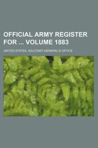 Cover of Official Army Register for Volume 1883