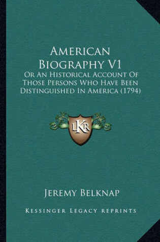 Cover of American Biography V1 American Biography V1