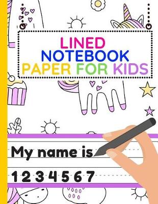 Book cover for Lined Notebook Paper for Kids