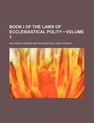 Book cover for Book I of the Laws of Ecclesiastical Polity (Volume 1)