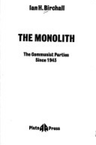 Cover of Workers Against the Monolith