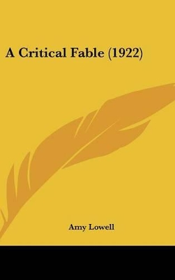 Book cover for A Critical Fable (1922)