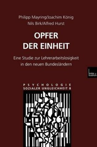 Cover of Opfer der Einheit