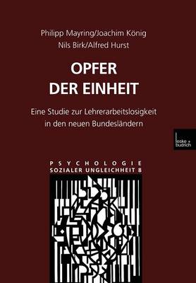 Cover of Opfer der Einheit