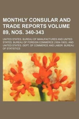 Cover of Monthly Consular and Trade Reports Volume 89, Nos. 340-343