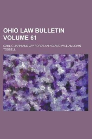 Cover of Ohio Law Bulletin Volume 61