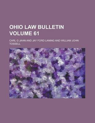 Book cover for Ohio Law Bulletin Volume 61