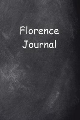 Book cover for Florence Journal Chalkboard Design