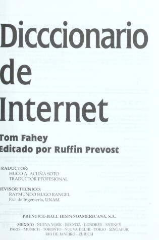 Cover of Diccionario De Internet