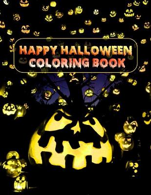 Book cover for Happy Halloween Coloring Book