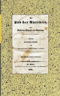 Book cover for Das Lob der Narrheit. Reprint der Ausgabe von 1839 (BoD)