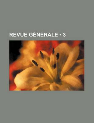 Book cover for Revue Generale (3)