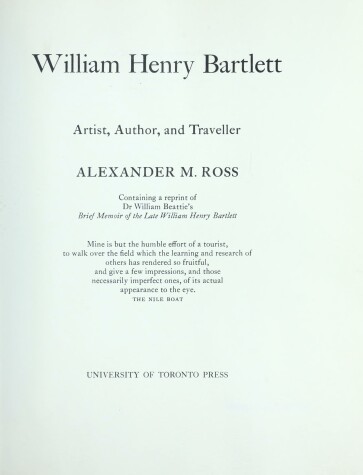 Book cover for William Henry Bartlett