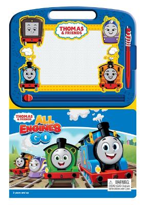 Cover of Thomas & Friends: All Engines Go - Activity Book Learning, Writing, Sketching with Magnetic Drawing Doodle Pad for Kids