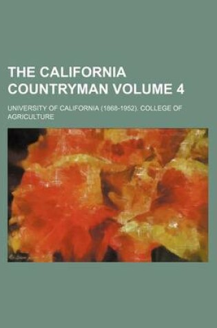 Cover of The California Countryman Volume 4