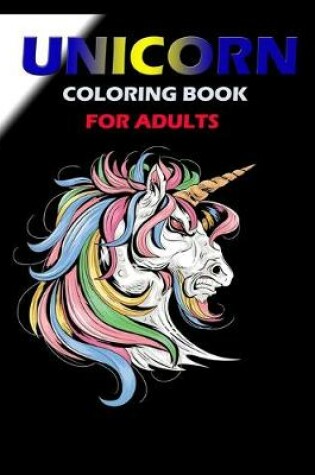 Cover of unicorn coloring book for adults
