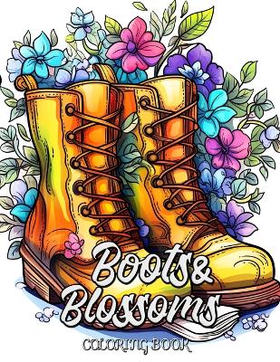 Book cover for Boots and Blossoms Coloring Book