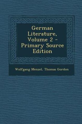 Cover of German Literature, Volume 2 - Primary Source Edition
