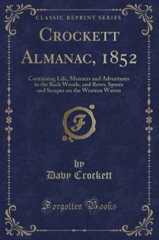 Cover of Crockett Almanac, 1852