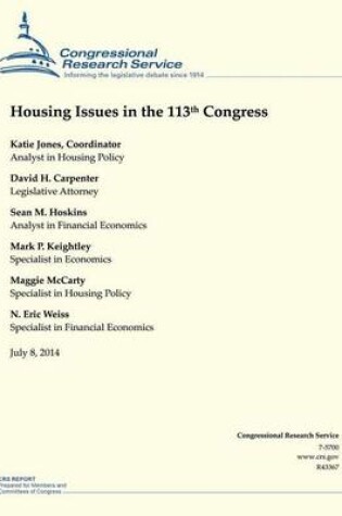 Cover of Housing Issues in the 113th Congress