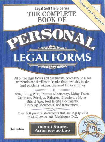 Book cover for The Complete Book of Personal Legal Forms, 3rd Edition