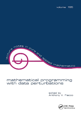 Book cover for Mathematical Programming with Data Perturbations