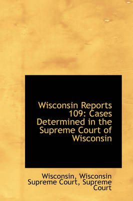 Book cover for Wisconsin Reports 109