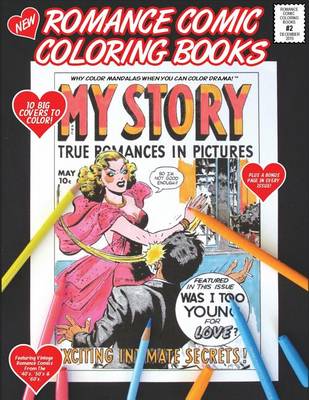 Book cover for Romance Comic Coloring Book #2