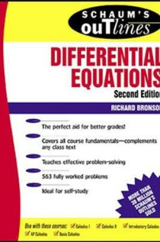 Cover of Schaum's Outline of Differential Equations, 3rd Edition