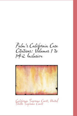 Cover of Palm's California Case Citations