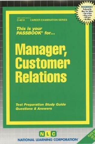 Cover of Manager, Customer Relations