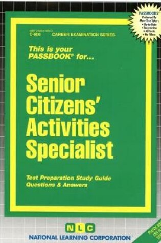 Cover of Senior Citizens' Activities Specialist