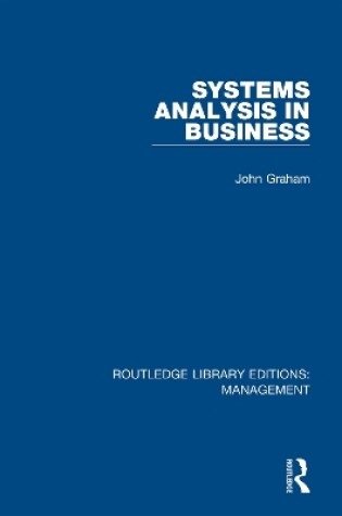 Cover of Systems Analysis in Business