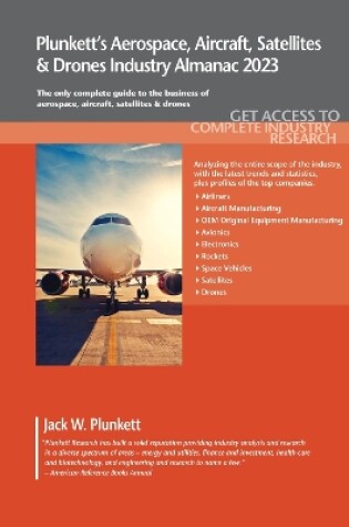 Cover of Plunkett's Aerospace, Aircraft, Satellites & Drones Industry Almanac 2023